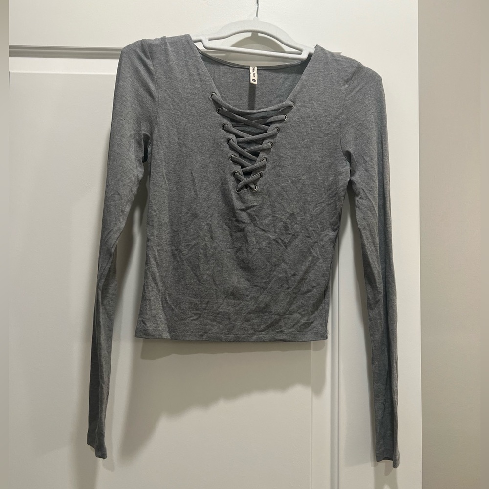 Emma & Sam laced up crop top